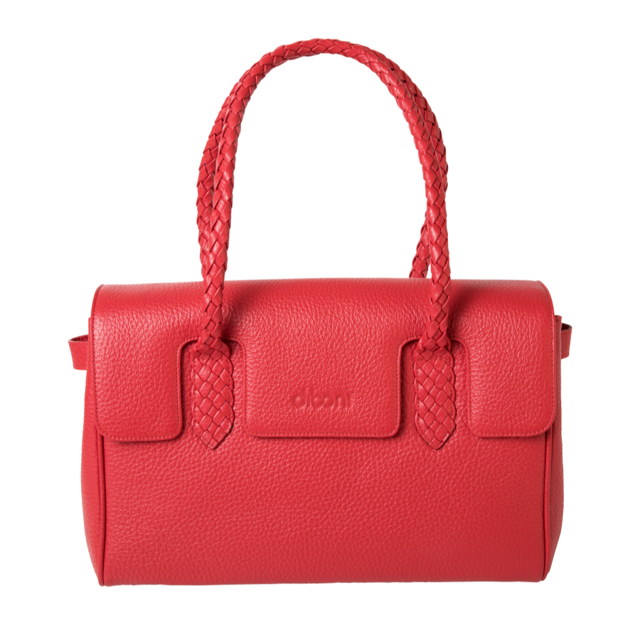 Handtasche Ashley Couture von diboni in rot wird aus italienischem Leder in Handarbeit in einer deutschen Manufaktur hergestellt.
