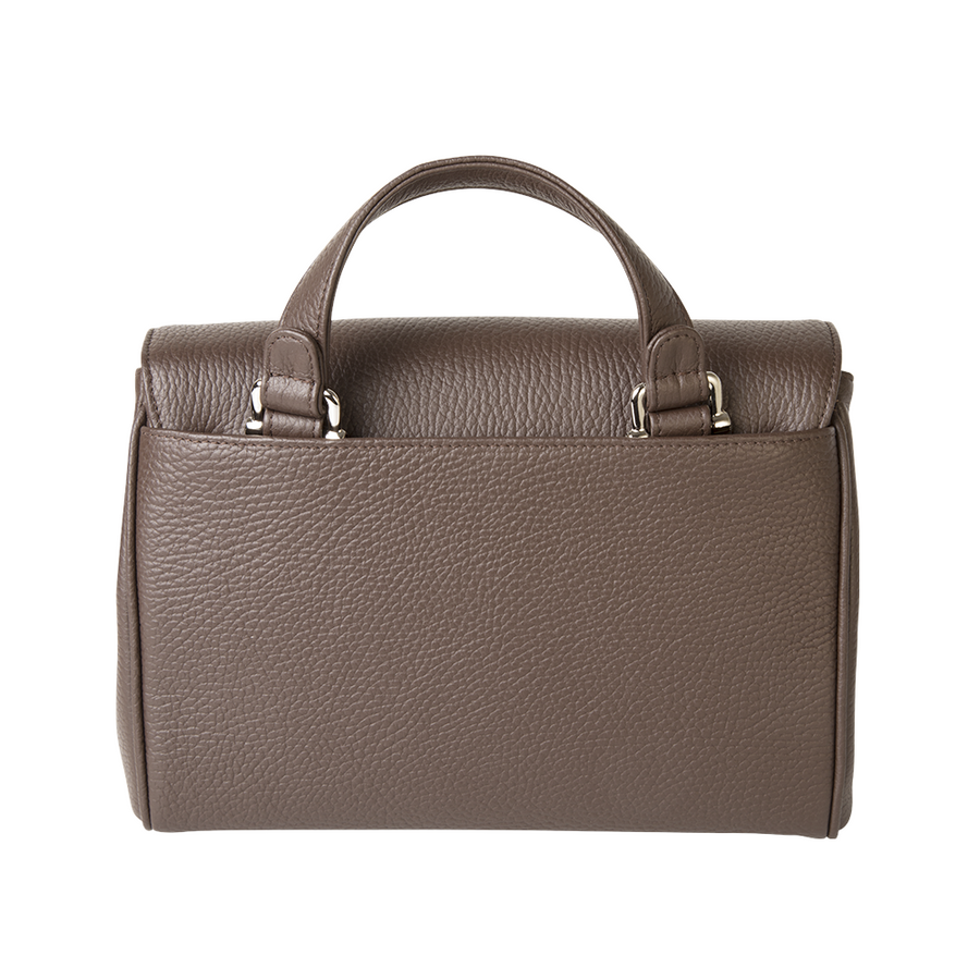 Handtasche Emilia Couture von diboni in braun wird aus italienischem Leder in Handarbeit in einer deutschen Manufaktur hergestellt.