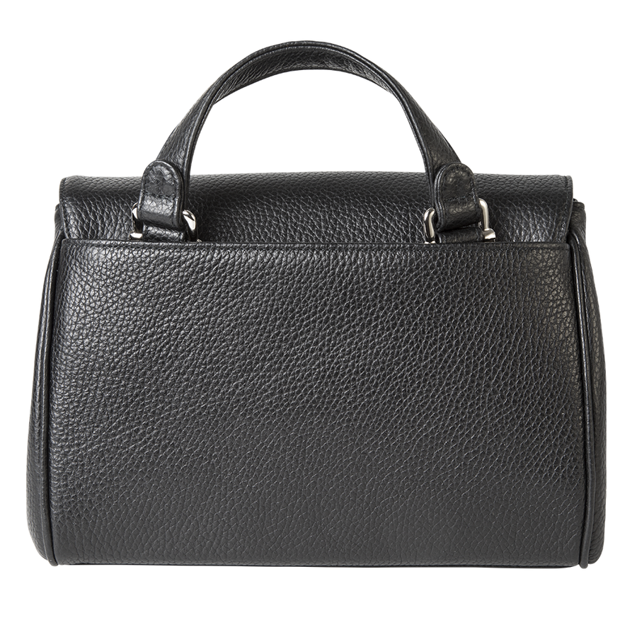 Handtasche Emilia Couture von diboni in schwarz wird aus italienischem Leder in Handarbeit in einer deutschen Manufaktur hergestellt.
