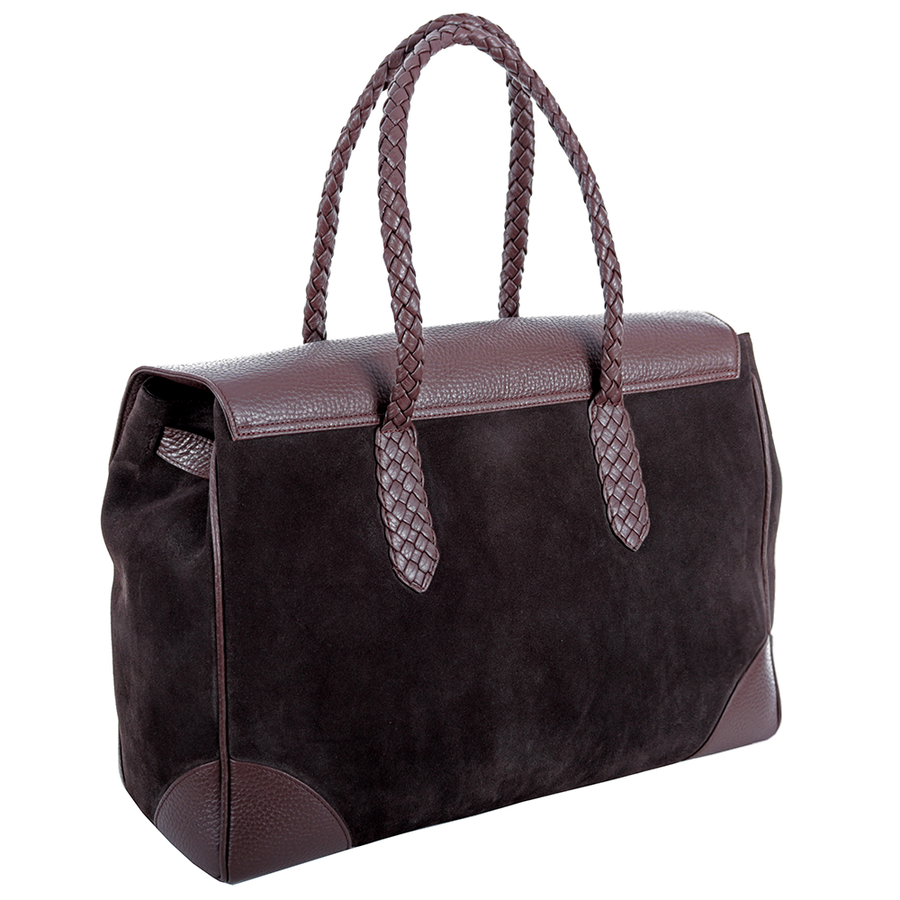 Handtasche und Schultertasche Fiona Couture von diboni in braun wird aus italienischem Leder in Handarbeit in einer deutschen Manufaktur hergestellt.