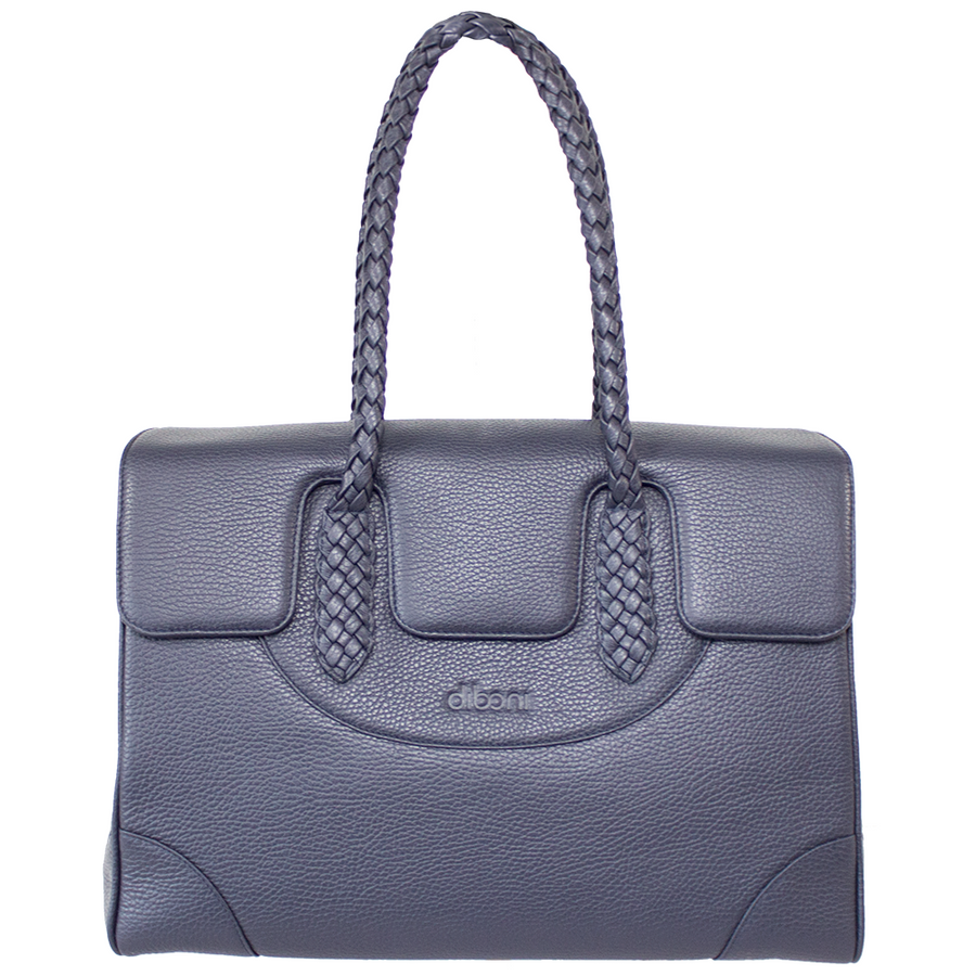 Handtasche und Schultertasche Fiona Couture von diboni in blau wird aus italienischem Leder in Handarbeit in einer deutschen Manufaktur hergestellt.