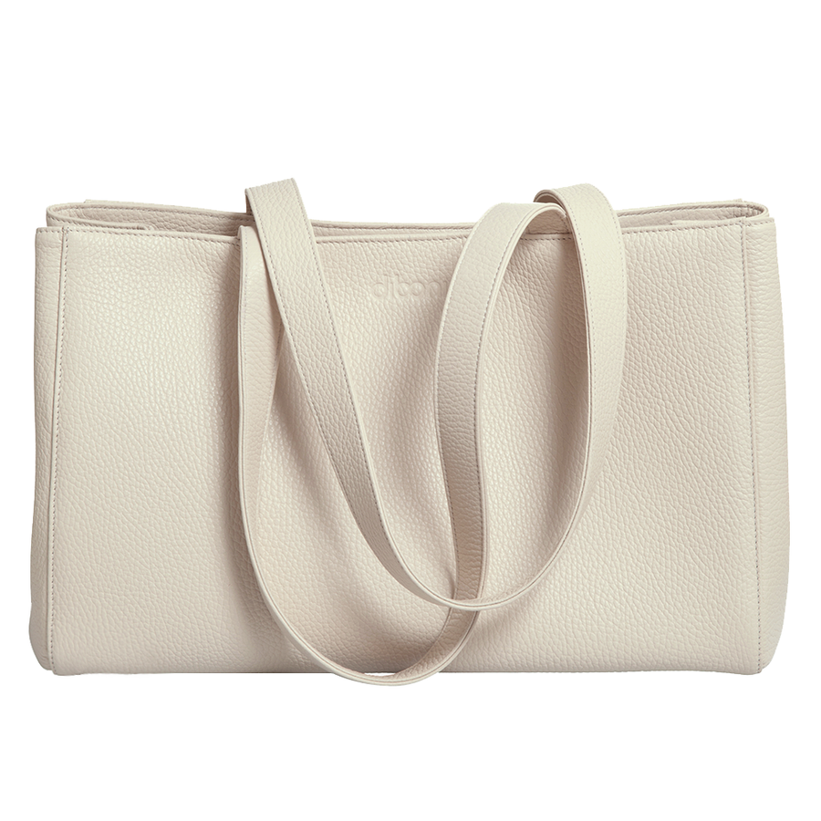Handtasche Annabelle Couture von diboni in weiß wird aus italienischem Leder in Handarbeit in einer deutschen Manufaktur hergestellt.