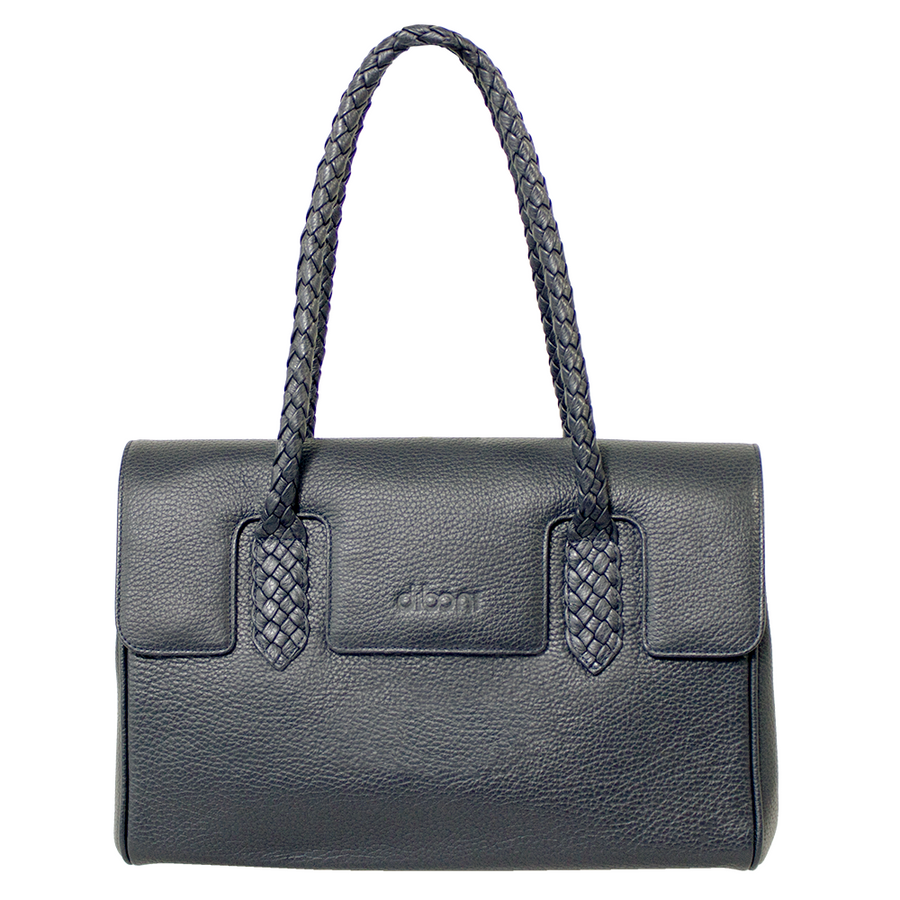 Handtasche Ashley Couture von diboni in schwarz wird aus italienischem Leder in Handarbeit in einer deutschen Manufaktur hergestellt.