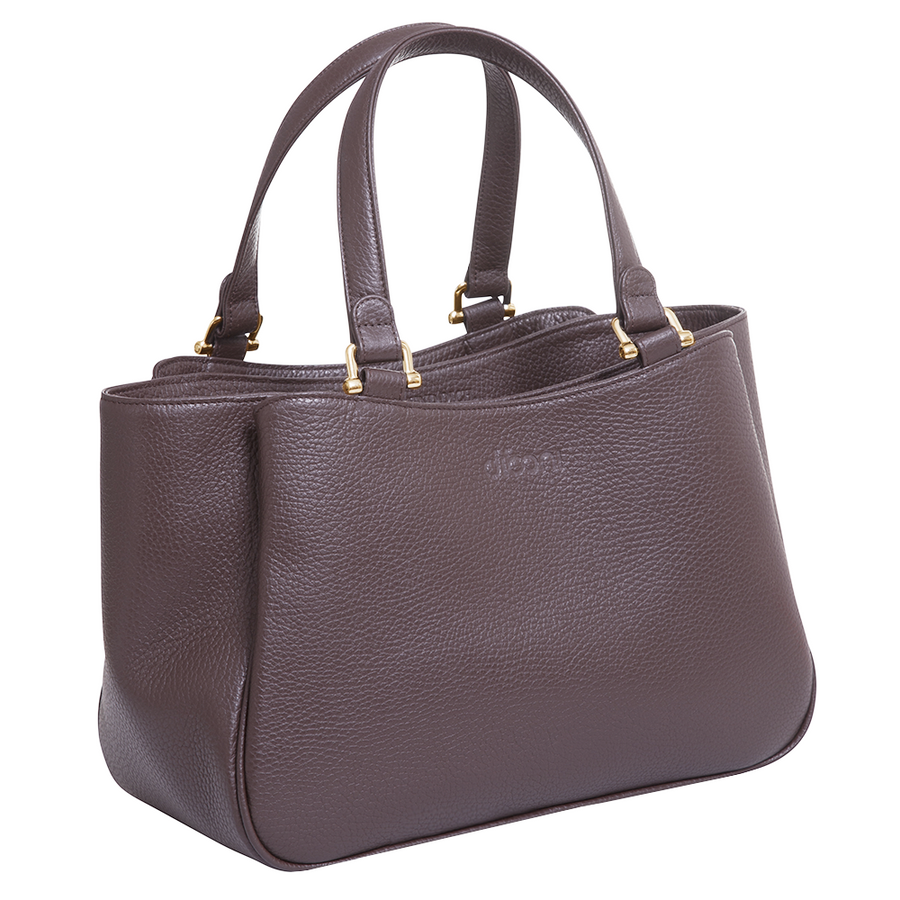Handtasche Berta Couture von diboni in braun wird aus italienischem Leder in Handarbeit in einer deutschen Manufaktur hergestellt.