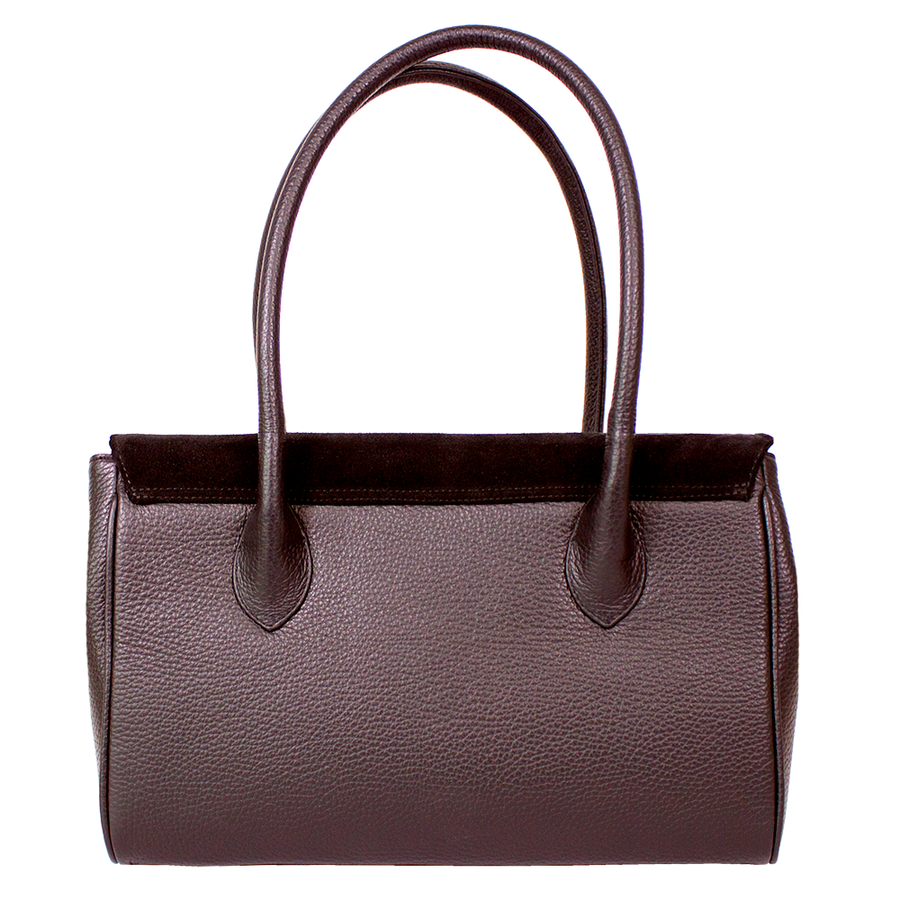 Handtasche Charlotte Couture von diboni in braun wird aus italienischem Leder in Handarbeit in einer deutschen Manufaktur hergestellt.