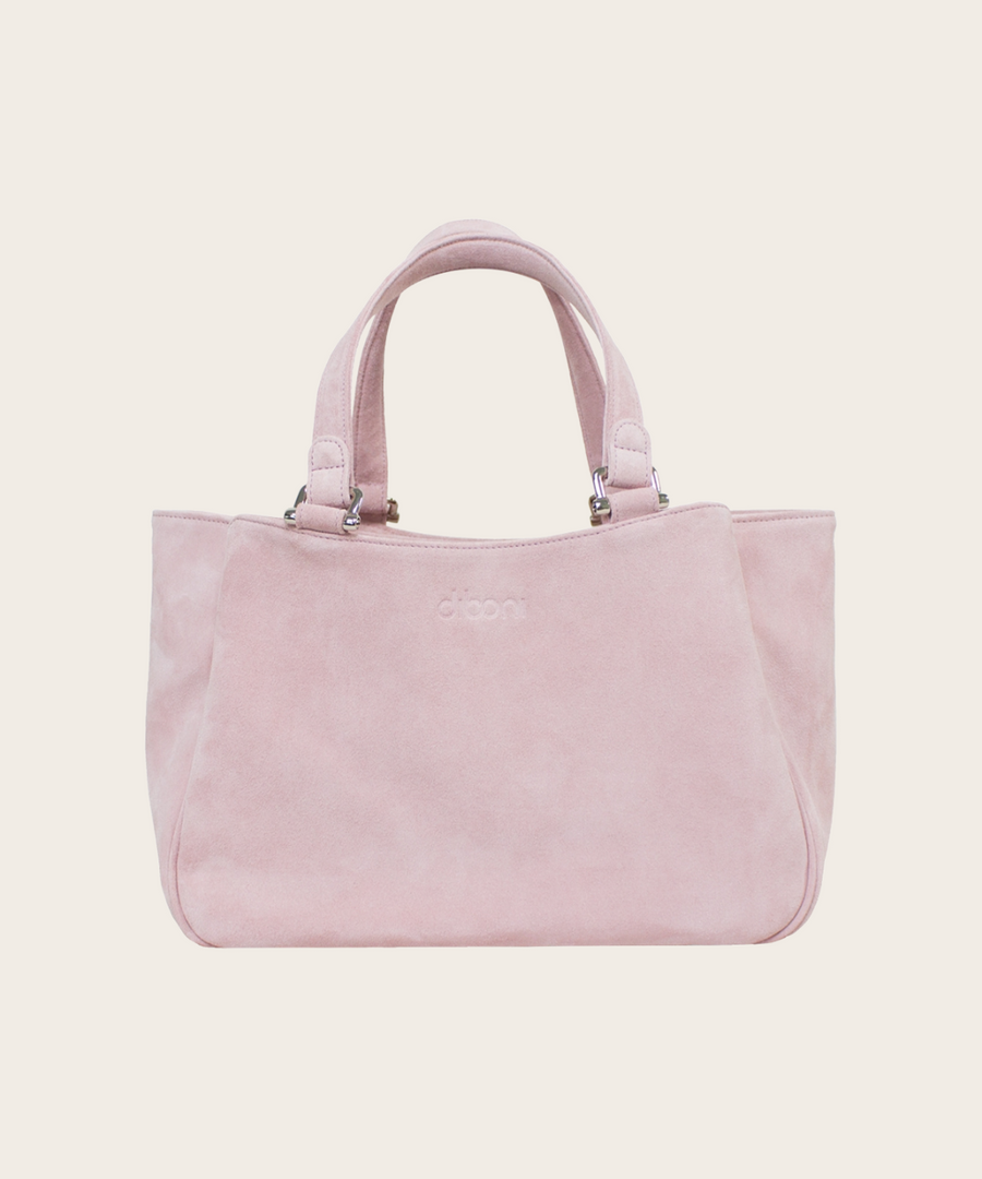 Handtasche Berta Couture von diboni in rosa wird aus italienischem Leder in Handarbeit in einer deutschen Manufaktur hergestellt.