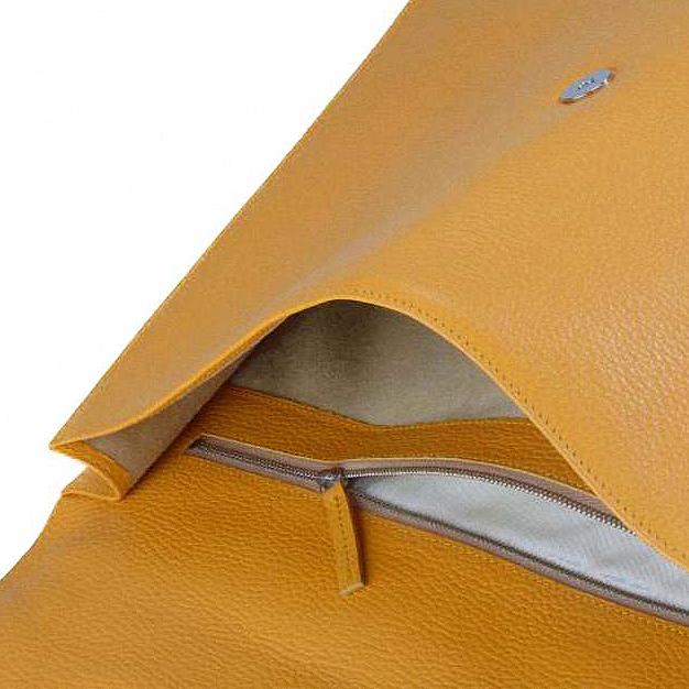 Aktentasche Porter in gelb aus italienischem Leder in Handarbeit in einer deutschen Manufaktur hergestellt.